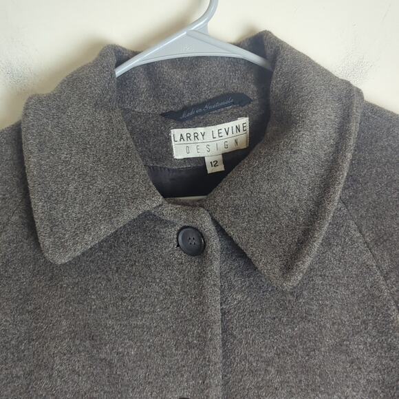 Vintage Lambswool Silk & Mohair Button Down Single Breasted Pea Coat Women's 12 - Picture 3 of 10